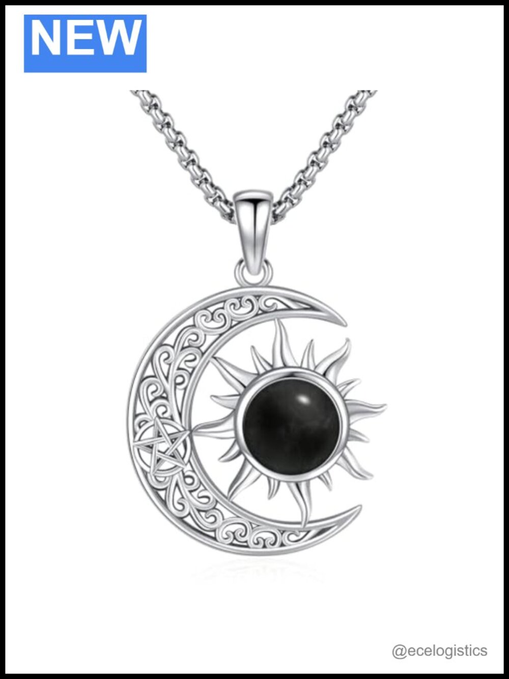 Pentagram Sun Moon Celtic Witches Knot Santa Muerte Triple Moon Goddess Hecate